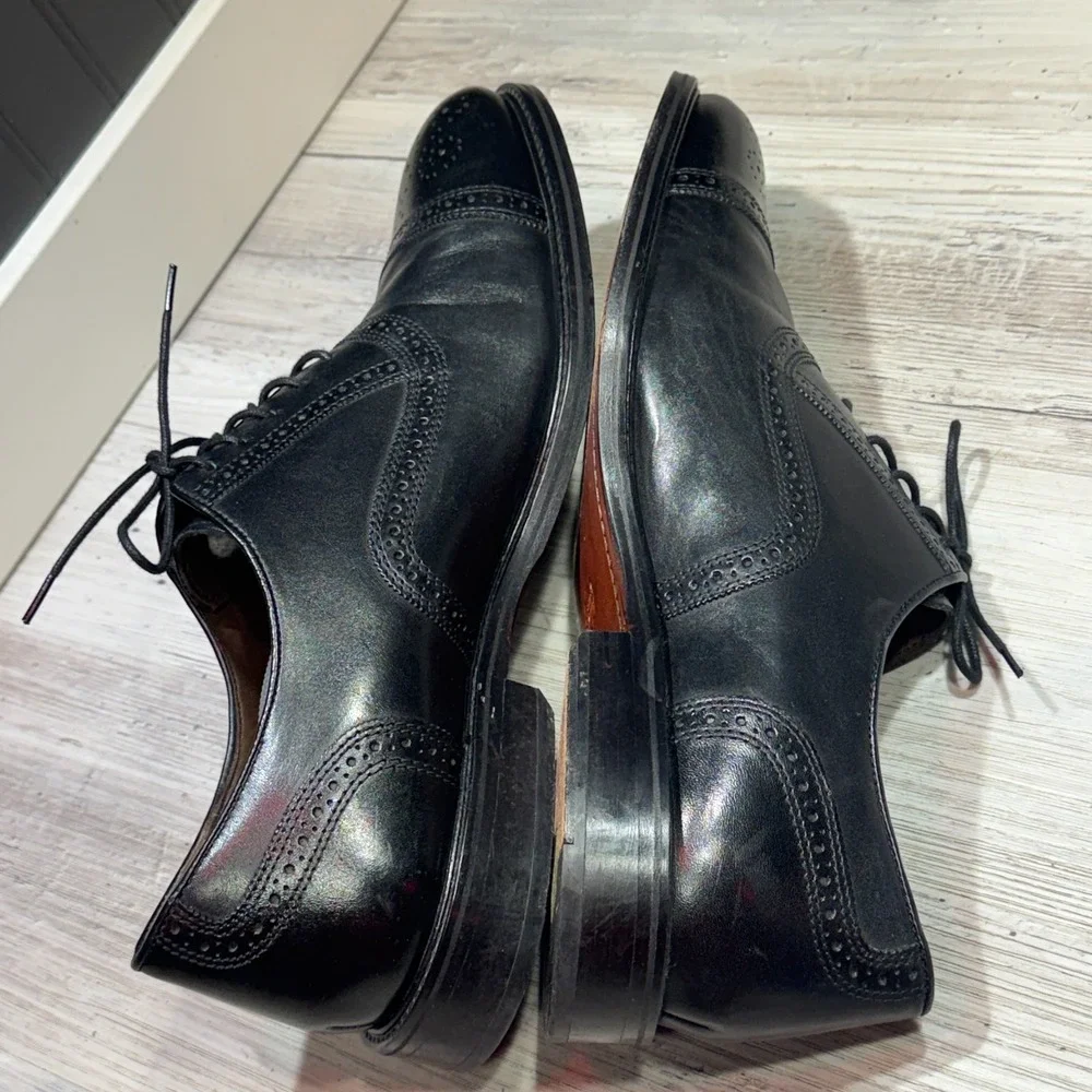 Johnston & Murphy Black Dress Shoes Men's 15M‎ Sheepskin Leather 15‑2821 India